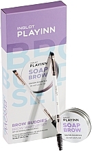 Набор - Inglot Playinn Brow Buddies Brow Makeup Set (soap/brow/30ml + brush) — фото N3