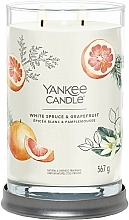 Ароматическая свеча в стакане "Белая ель и грейпфрут", 2 фитиля - Yankee Candle White Spruce And Grapefruit — фото N2