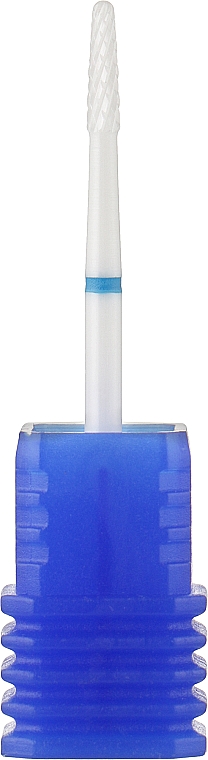 Фреза керамическая, закругленный конус, 2,3 мм, синяя - Head The Beauty Tools — фото N1