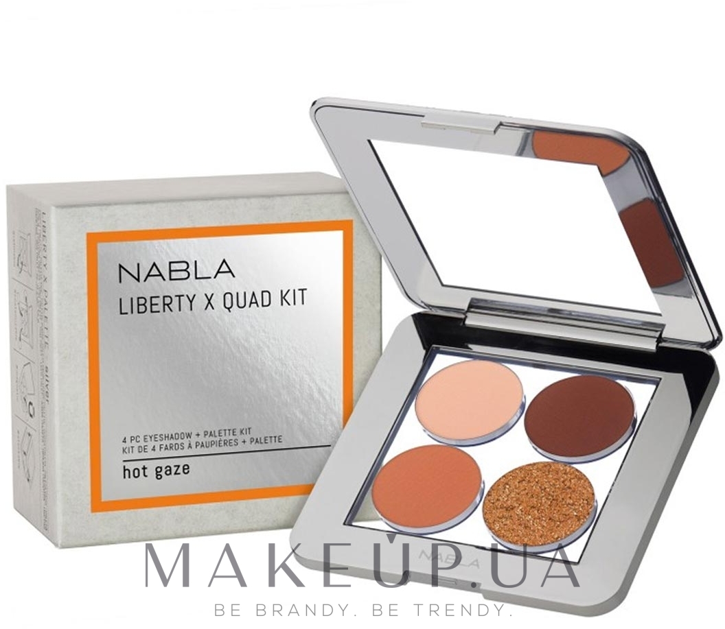 Палетка теней для век - Nabla Liberty X Quad Kit Eyeshadow Palette — фото Hot Gaze