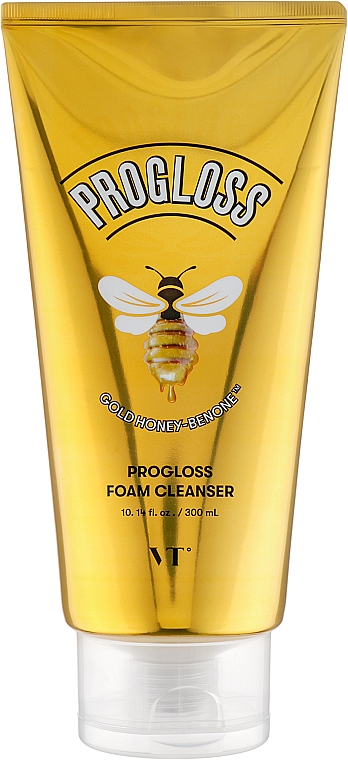 Очищувальна пінка для вмивання з медом і золотом - VT Cosmetics Progloss Foam Cleanser — фото N1