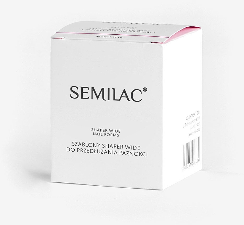 Шаблоны для наращивания ногтей - Semilac Semi Hardi Wide Shaper — фото N2