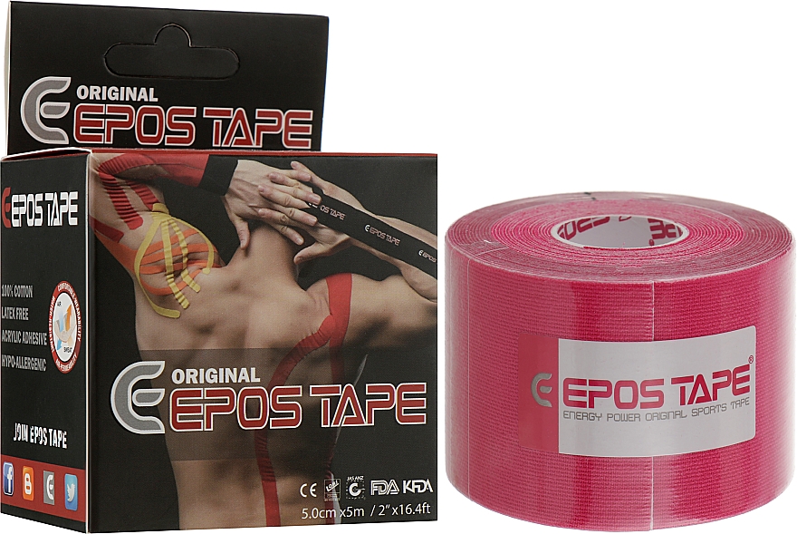 Кінезіо тейп "Рожевий" - Epos Tape Original — фото N2