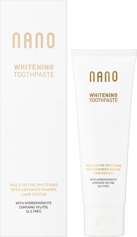 Зубная паста "Отбеливание+реминерализация с гидроксиапатитом" - WhiteWash Laboratories Nano Whitening Toothpaste — фото N2
