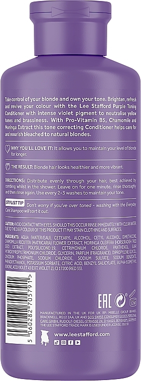 Кондиционер для тонирования окрашенных волос - Lee Stafford Bleach Blondes Purple Toning Conditioner — фото N2