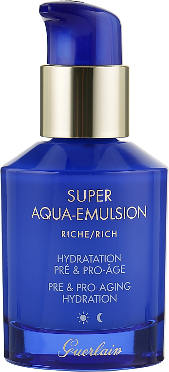 Насыщенная увлажняющая эмульсия для зрелой кожи и предупреждения старения - Guerlain Super Aqua Rich Emulsion — фото N1