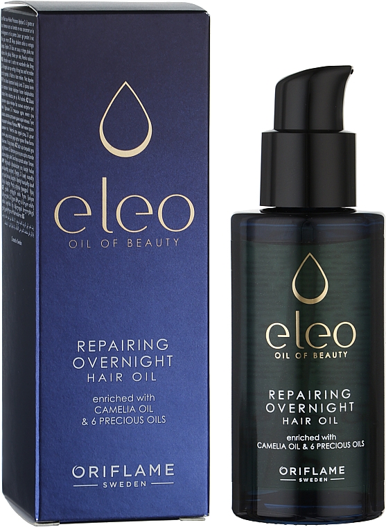 Ночное восстанавливающее масло-эликсир для волос - Oriflame Eleo Repairing Overnight Hair Oil — фото N2