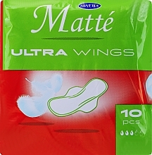 Парфумерія, косметика Прокладки гігієнічні з крильцями, 10 шт. - Mattes Ultra Wings