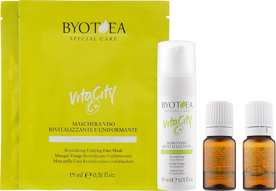 Набор для лица - Byothea Pure Energy VitaCity C+ (ser/30ml + mask/2x15ml + amp/2pcs) — фото N2