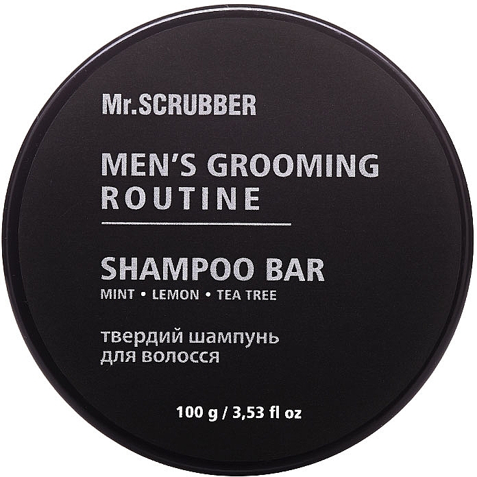 Твердый шампунь для волос - Mr.Scrubber Men’s Grooming Routine Shampoo Bar