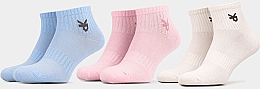 Парфумерія, косметика Шкарпетки середні для жінок "Women's Socks KP Sport 3-Pack", 3 пари, блакитні, рожеві та бежеві - Keyplay