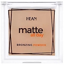 Парфумерія, косметика Матовий бронзатор для контурування обличчя - Hean Matte All Day Bronzing Powder