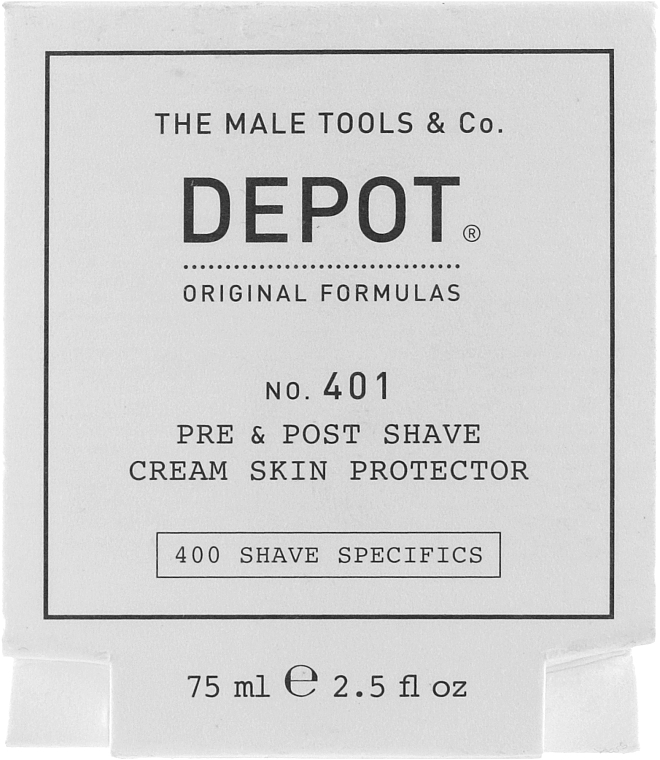 Захисний крем після гоління - Depot Shave Specifics 401 Pre & Post Cream Skin Protector — фото N1
