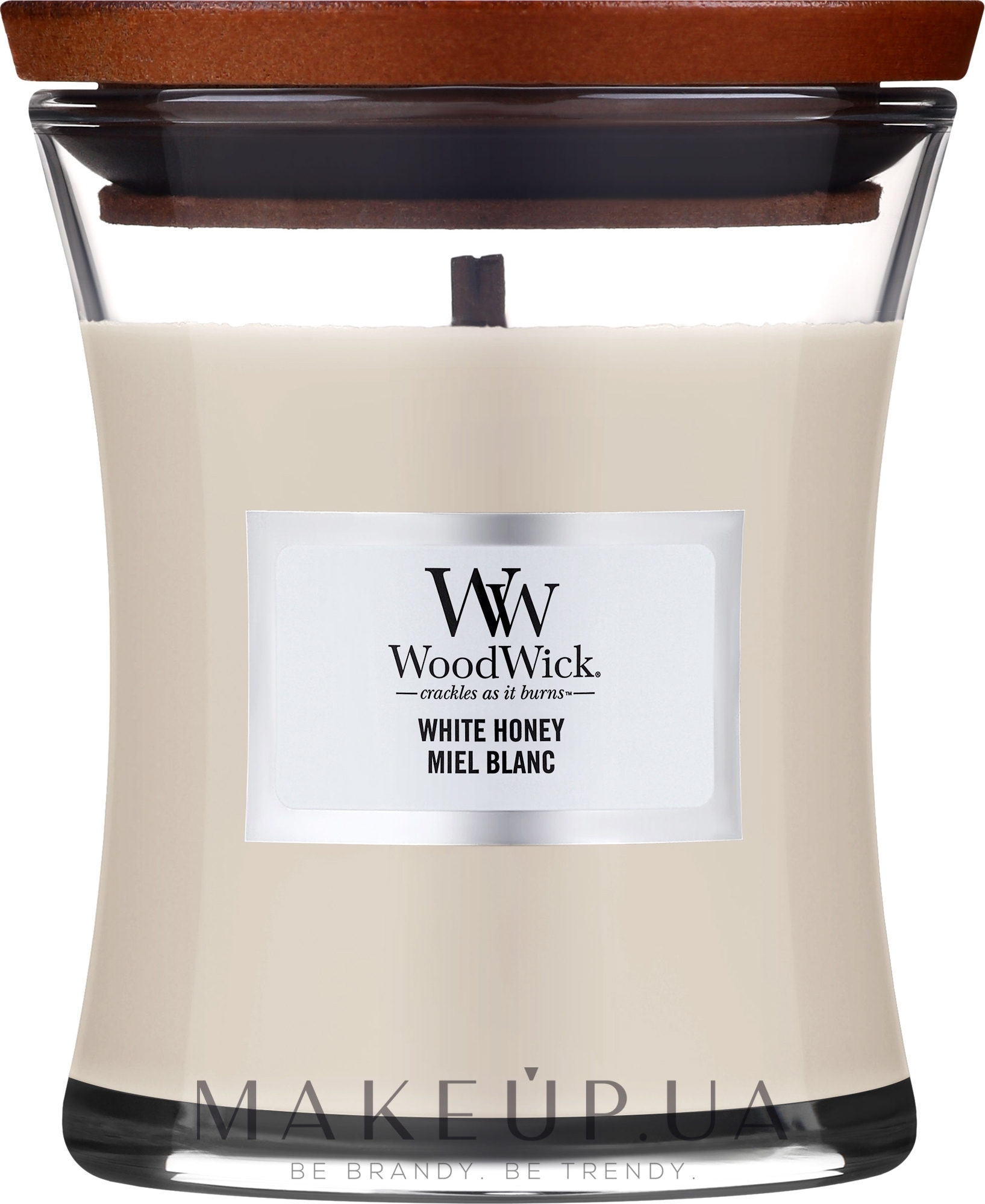 Ароматична свічка в склянці - WoodWick Hourglass Candle White Honey — фото 275g