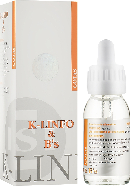 Пищевая добавка "Противоотёчное средство" - Simildiet Laboratorios K-Linfo And B's Drops — фото N3