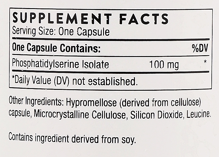 Диетическая добавка "Фосфатидилсерин", капсулы - Thorne Research Iso-Phos Phosphatidylserine — фото N3