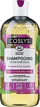 Шампунь для жирных волос с органической перечной мятой - Coslys Shampoo with organic peppermint — фото N3