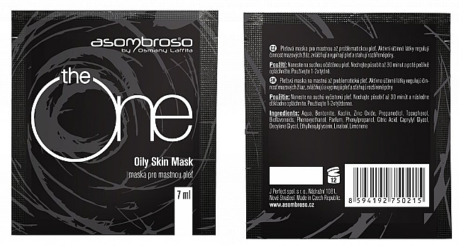 Маска для жирной кожи - Asombroso The One Oily Skin Mask (пробник) — фото N1