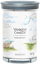 Ароматична свічка в склянці "Clean Cotton", 2 ґноти - Yankee Candle Singnature — фото N1