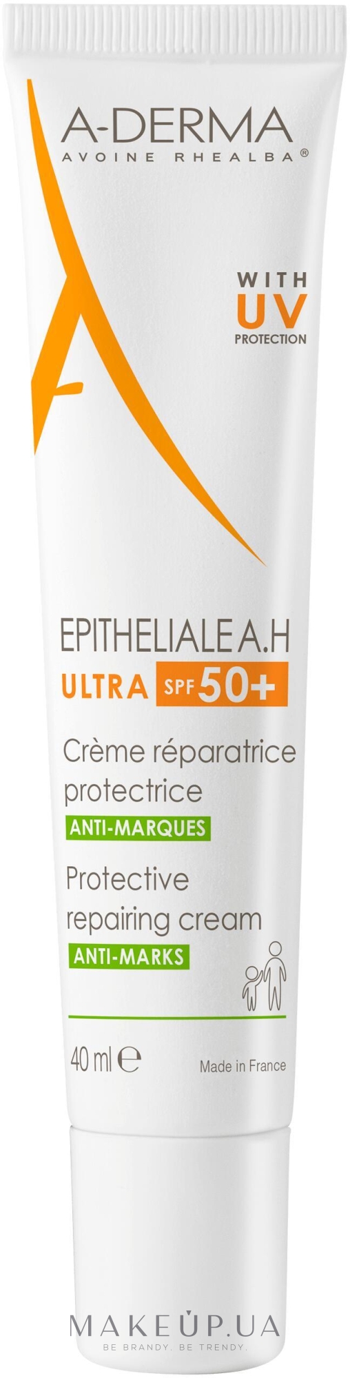 Восстанавливающий крем - A-Derma Epitheliale A.H Ultra SPF50 Protective Repairing Cream — фото 40ml