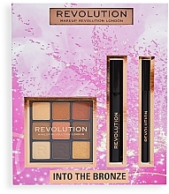 Набор, 3 продукта - Makeup Revolution Into The Bronze Eye Set Gift Set — фото N1