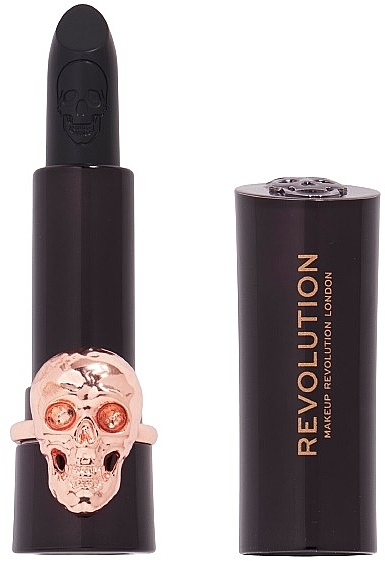 Помада для губ - Makeup Revolution Midnight Kiss Lipstick With Skull Ring  — фото N1