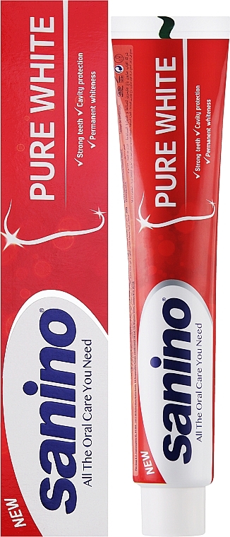 Зубна паста "Відбілювальна " - Sanino Pure White — фото N4
