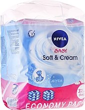 Парфумерія, косметика Вологі серветки "Дитячі" 6х63 шт. - NIVEA Baby Soft & Cream
