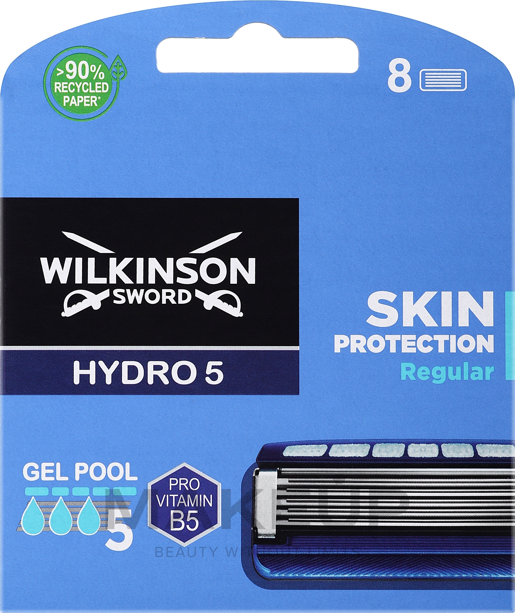 Набор сменных лезвий, 8 шт. - Wilkinson Sword Hydro 5 Skin Protection Regular — фото 8шт