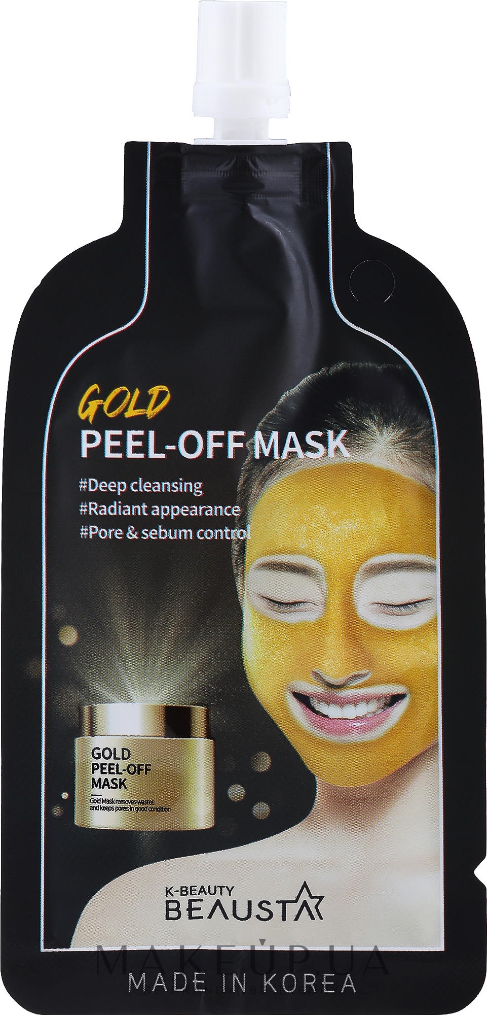 Оновлювальна маска для обличчя - Beausta Gold Peel Off Mask — фото 20ml