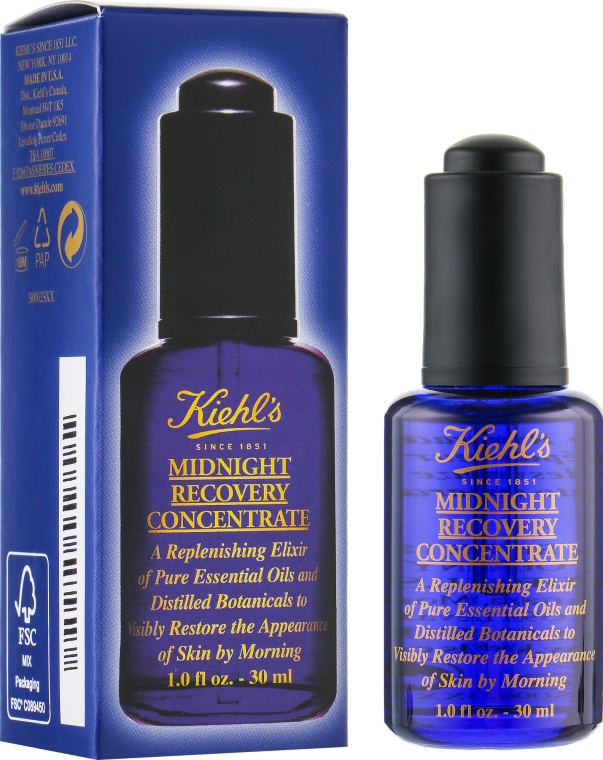 Ночной восстанавливающий концентрат для лица - Kiehl's Midnight Recovery Concentrate