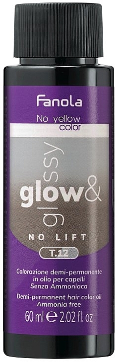 Демиперманентная краска для волос на масляной основе - Fanola No Yellow Glow & Glossy — фото N1