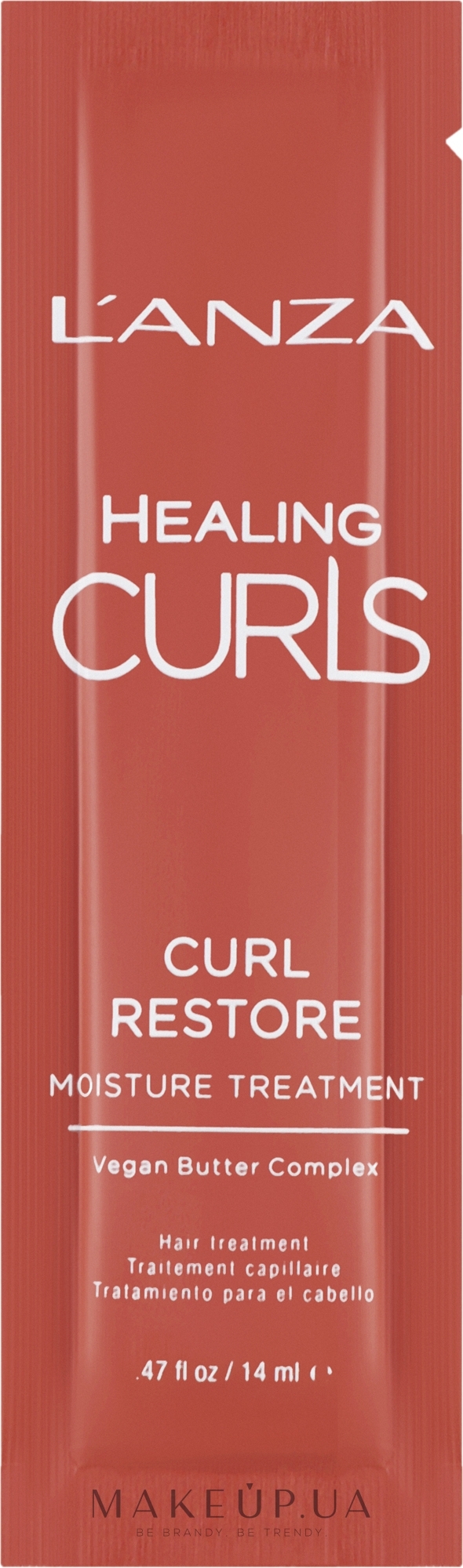 Восстанавливающая несмываемая маска для кудрявых волос - L'anza Healing Curls Curl Restore Moisture Treatment (пробник) — фото 14ml