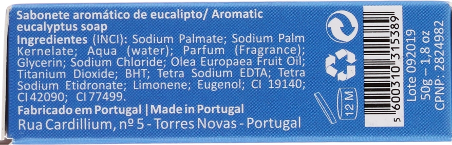 Натуральне мило "Евкаліпт" - Essencias De Portugal Living Portugal Sardinhas Eucaliptus — фото N2