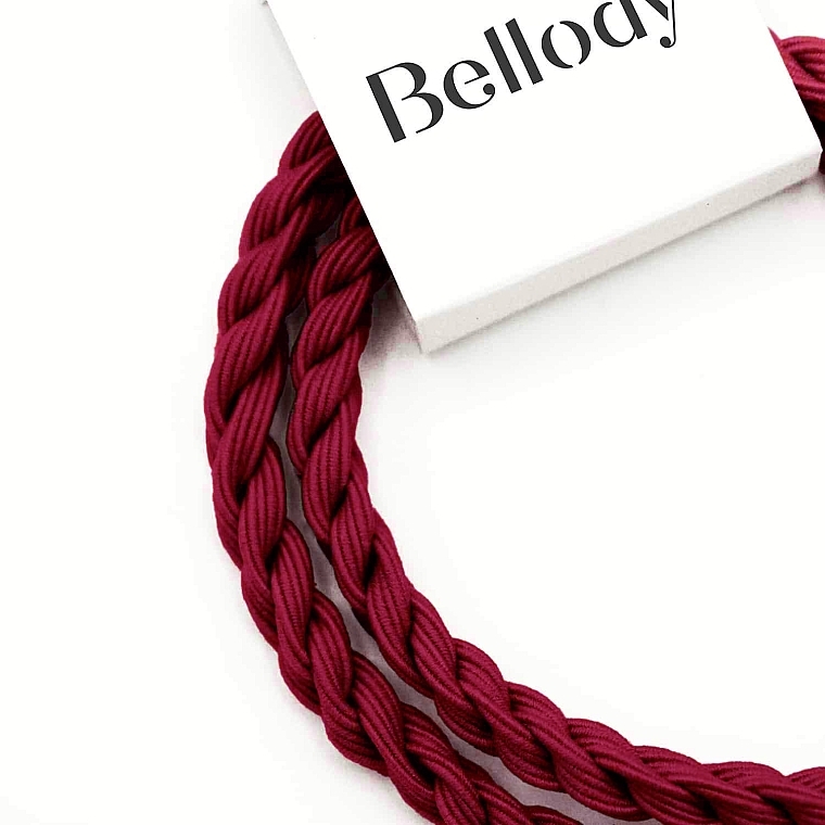 Резинка для волос, bordeaux red, 4 шт. - Bellody Original Hair Ties — фото N3