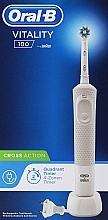 Парфумерія, косметика Електрична зубна щітка, біла - Oral-B Braun Vitality 100 Cross Action White