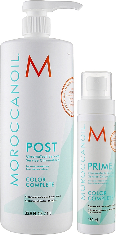 Набор - Moroccanoil ChromaTech Service(spray/160ml + hair/cond/1000ml) — фото N2