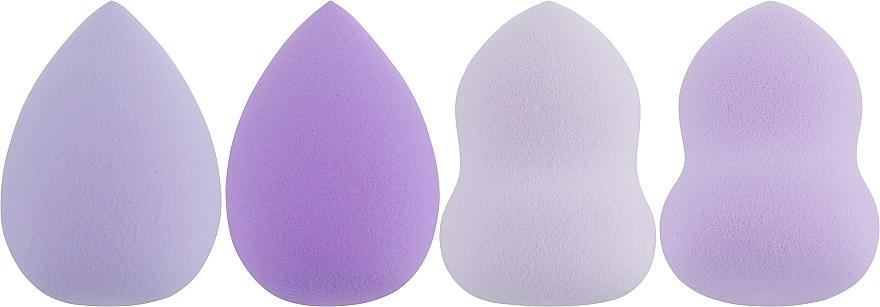Набор спонжей для макияжа 4 в 1, Pf-298, фиолетовые - Puffic Fashion — фото N1