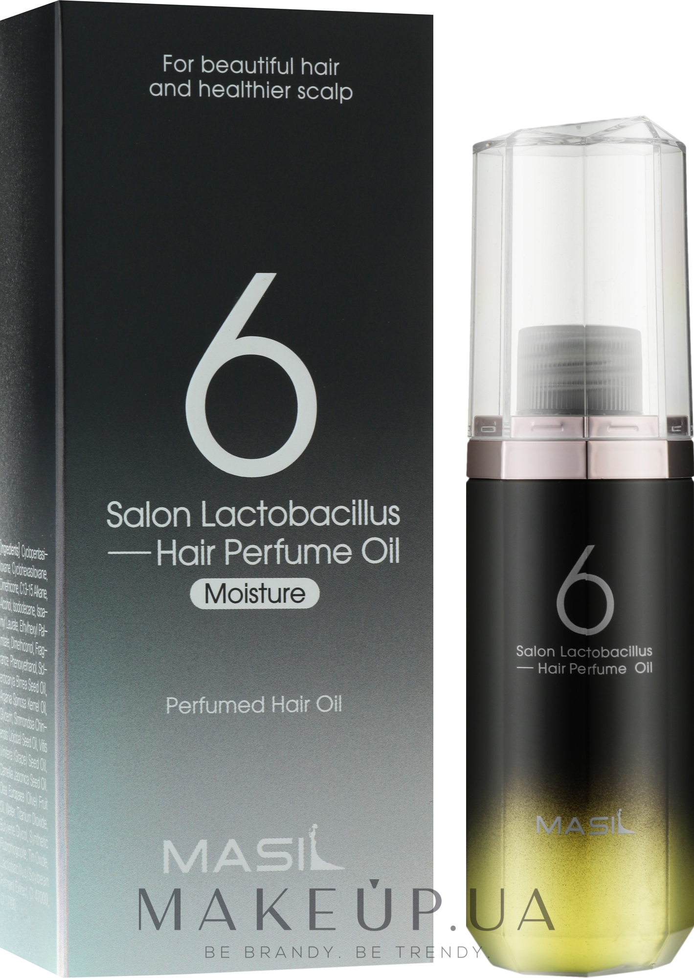 Увлажняющее парфюмированное масло для поврежденных волос - Masil Salon Lactobacillus Hair Perfume Oil Moisture — фото 66ml