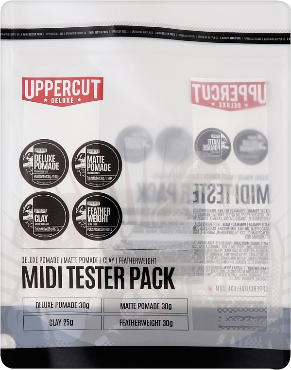Подарочный набор - Uppercut Tin & Midi Duo Deluxe (cley/25g + pomad/3х30g) — фото N1