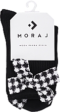 Набір шкарпеток "Glamour", 1 пара, CSL600-006+1, чорні - Moraj — фото N1