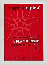 Восстанавливающий ночной крем для сухой кожи лица - Inspira:cosmetics Inspira:Alpina Total Regeneration Night Cream Rich (пробник) — фото N1