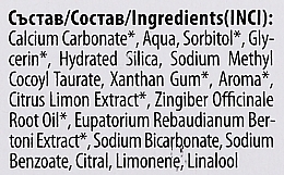 Гомеопатическая зубная паста "Имбирь и лимон" - Bilka Homeopathy Ginger And Lime Toothpaste — фото N3
