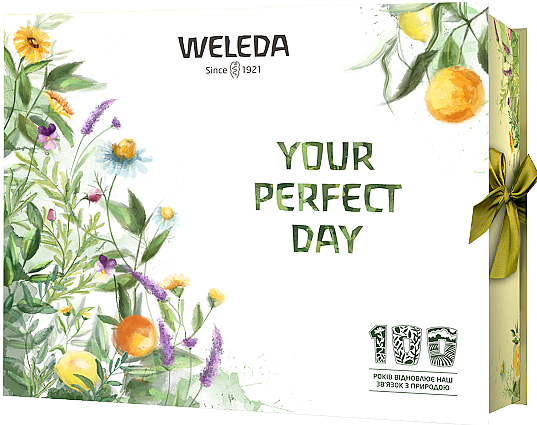 Набор - Weleda Your Perfect Day (f/foam/150ml + sh/gel/200ml + b/cr/75ml)