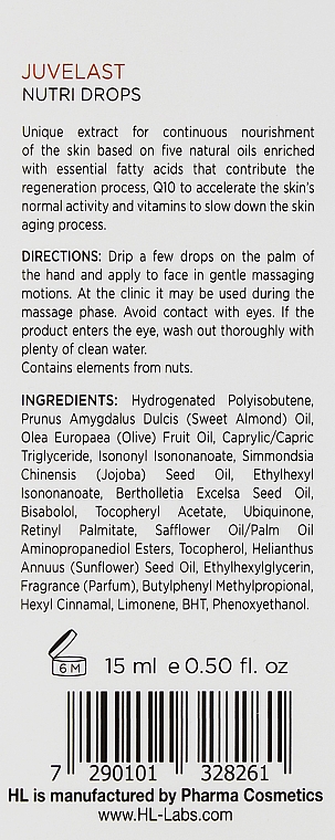 Масляный концентрат - Holy Land Cosmetics Juvelast Nutri Drops — фото N3