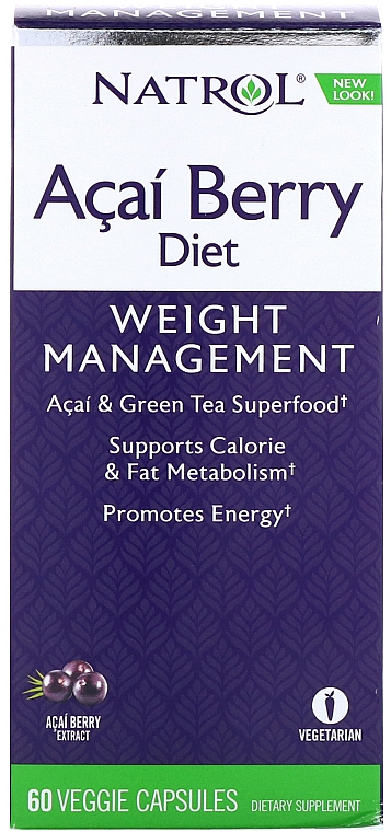 Суперпродукты асаи и зеленый чай - Natrol AcaiBerry Diet — фото N2
