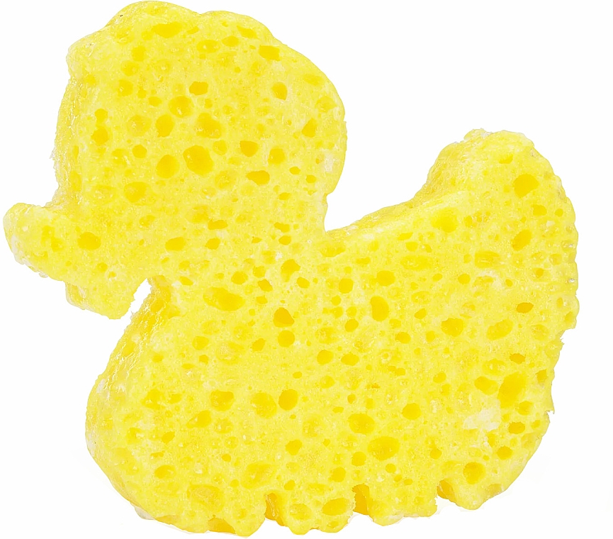 Детская пенная многоразовая губка для душа "Утка" - Spongelle Animals Sponge Duck Body Wash Infused Buffer — фото N3