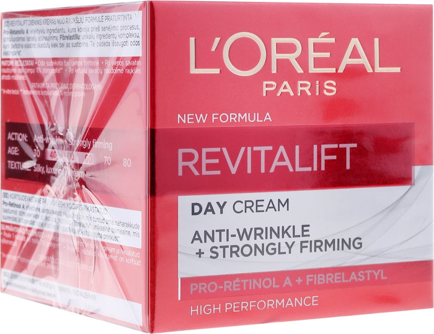 Денний крем з еластином проти зморшок - L'Oreal Paris Revitalift Day Cream — фото N1