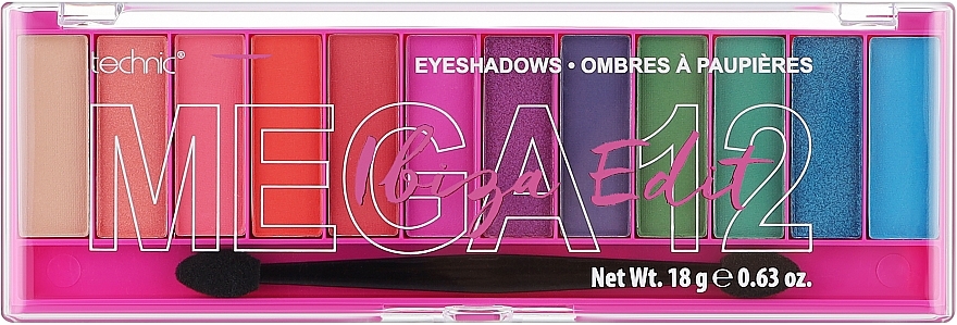 Палетка теней для глаз - Technic Cosmetics Mega 12 Eyeshadow Palette — фото N2
