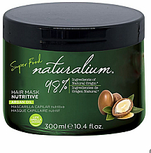 Парфумерія, косметика Маска для волосся - Nourishing Hair Mask Naturalium Super Food Argan Oil